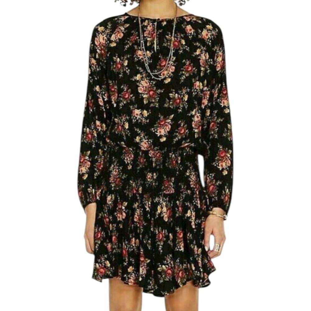 Denim & Supply Ralph Lauren Womens Black Floral Dress Size Large